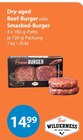 Dry-aged Beef-Burger im V-Markt Prospekt Dry-aged Beef-Burger von True Wilderness im aktuellen V-Markt Prospekt für 14,99 €