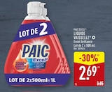 Liquide vaisselle* ✪ - Paic Excel en promo à 2,69 € chez Aldi Liquide vaisselle* ✪ - Paic Excel dans le catalogue Aldi