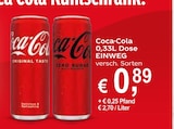 Aktuelle Coca Cola Angebote bei Getränkewelt in Gelsenkirchen Aktuelles Coca-Cola Angebot bei Getränkewelt in Gelsenkirchen ab 0,89 €