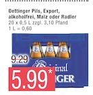 Pils, Export, alkoholfrei, Malz oder Radler von Oettinger im aktuellen Marktkauf Prospekt für 5,99 €