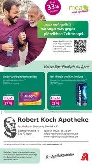 mea - meine apotheke Prospekt der Woche "Unsere April-Angebote" Seite 1, 01.04.2026 bis 30.04.2026 für Bonn Aktueller mea - meine apotheke Prospekt "Unsere April-Angebote" Seite 1 von 4 Seiten für Bonn