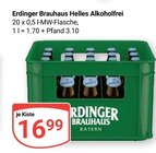 Brauhaus Helles Alkoholfrei im Angebot bei GLOBUS in Kaarst Brauhaus Helles Alkoholfrei Angebote von Erdinger bei GLOBUS Kaarst für 16,99 €