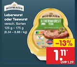 Aktuelle Wurst Angebote bei Netto Marken-Discount in Hildesheim Aktuelles Leberwurst Angebot bei Netto Marken-Discount in Hildesheim ab 1,11 €
