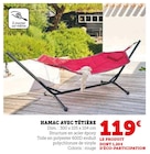 Hamac avec Têtière - Hyper U à Caen Hamac avec Têtière en promo chez Hyper U Caen à 119,00 €