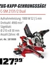 Zug-Kapp-Gehrungssäge TC-SM 2131/2 Dual bei OBI im Blaichach Prospekt für 127,99 €