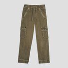 Pantalon jogger vert kaki garçon en promo chez La Halle Pantalon jogger vert kaki garçon dans le catalogue La Halle