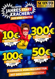 Sconto SB Prospekt SCONTOS JAHRESSTART KRACHER mit 1 Seite