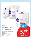 Repair & Care Body Creme von Nivea im aktuellen budni Prospekt
