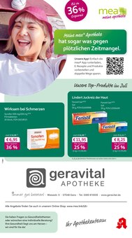 mea - meine apotheke Prospekt der KW 27 "Unsere Juli-Angebote" Aktueller mea - meine apotheke Prospekt "Unsere Juli-Angebote" Seite 1 von 4 Seiten