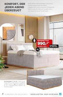 Bett im Kabs Prospekt "BETTEN FÜR DICH & DEINE GÄSTE" mit 14 Seiten (Lübeck)