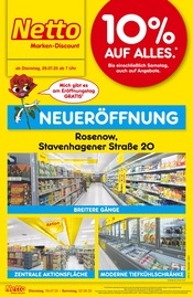 Netto Marken-Discount Rosenow Prospekt der aktuellen Woche, gültig von 29.07.2025 bis 02.08.2025 Aktueller Netto Marken-Discount Rosenow Prospekt "Neueröffnung - 10% auf ALLES" mit 8 Seiten