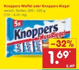 Waffel oder Knoppers Riegel bei Netto Marken-Discount im Herbertingen Prospekt für 1,69 €