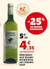 Promo Bergerac AOP blanc 2024 à 4,35 € dans le catalogue Super U à Saint-Médard-d'Excideuil