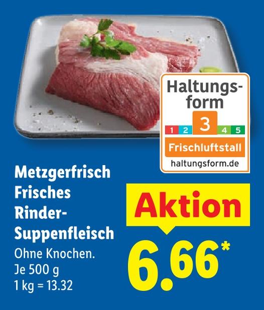 Frisches Rinder-Suppenfleisch