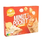 Pizzas sandwichs Minut'Pocket surgelées - Carrefour Sensation - Carrefour à Saint-Denis Pizzas sandwichs Minut'Pocket surgelées - Carrefour Sensation en promo chez Carrefour Saint-Denis à 2,95 €
