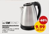 Edelstahl-Wasserkocher Angebote von Clatronic bei Penny Bornheim für 9,99 €