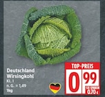 Deutschland Wirsingkohl für 0,99 € bei EDEKA im Angebot Deutschland Wirsingkohl im aktuellen EDEKA Prospekt