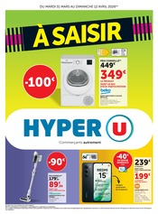Promos Aspirateur dans le catalogue "À SAISIR" de Hyper U Aspirateur en promo dans le catalogue Hyper U à la page 1