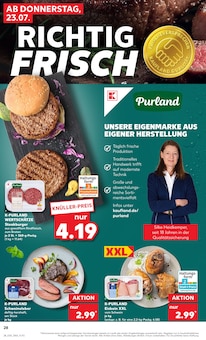 Geschnetzeltes Angebot im Kaufland Prospekt, gültig von 23.07.2026 bis 29.07.2026 Geschnetzeltes Angebot im aktuellen Kaufland Prospekt auf Seite 28