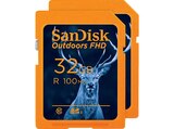 Outdoors FHD 2er Pack, SDHC SD-UHS-I-Karte, 32 GB, 100 MB/s von SANDISK im aktuellen MediaMarkt Saturn Prospekt für 31,99 €