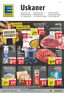 EDEKA Prospekt der Woche "Aktuelle Angebote" Seite 1, 23.02.2026 bis 28.02.2026 für Laer Aktueller EDEKA Prospekt "Aktuelle Angebote" Seite 1 von 24 Seiten für Laer