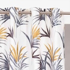 Rideau tissu écru à feuillage jaune curry 140x260 cm dans le catalogue Décor Discount