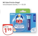 Frische-Siegel im Angebot bei GLOBUS in Gießen Frische-Siegel Angebote von WC Ente bei GLOBUS Gießen für 1,99 €