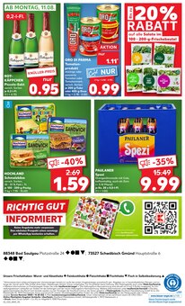 Bier im aktuellen Kaufland Prospekt (Schwäbisch Gmünd) Bier im Kaufland Prospekt "KNÜLLER" mit 60 Seiten (Schwäbisch Gmünd)