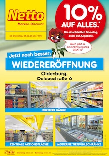 Netto Marken-Discount Prospekt "Wiedereröffnung - 10% AUF ALLES." mit  Seiten (Oldenburg)