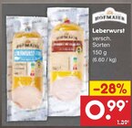 Leberwurst Angebote von Hofmaier bei Netto Marken-Discount Cuxhaven für 0,99 €