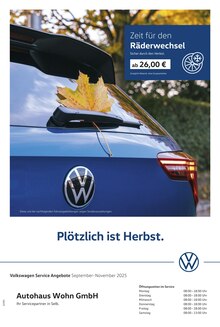 Aktueller Volkswagen Prospekt "Herbstliche Angebote." für Selb Aktueller Volkswagen Prospekt für Selb mit Seite