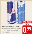 Energy Drink oder The Sea Blue Edition bei EDEKA im Korb Prospekt für 0,99 €