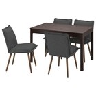 Tisch und 4 Stühle dunkelbraun/Kilanda dunkelgrau Angebote von EKEDALEN / KLINTEN bei IKEA Magdeburg für 518,96 €