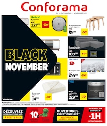 Catalogue Meubles & Décoration Conforama en cours à Orvault et alentours, Black November, 44 pages, 31/10/2023 - 27/11/2023