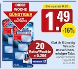 Aktuelle Waschmaschine Angebote bei WEZ in Löhne Aktuelles Waschmaschinenreiniger Tabs Angebot bei WEZ in Löhne ab 1,49 €