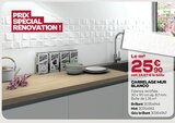 Carrelage Mur Blanco en promo chez Gedimat Carrelage Mur Blanco dans le catalogue Gedimat