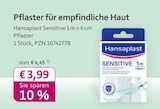 Sensitive Pflaster bei mea - meine apotheke im Prospekt "" für 3,99 €