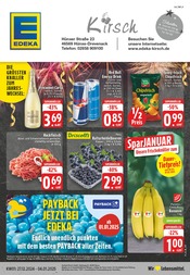 Aktueller EDEKA Supermarkt Prospekt in Hünxe und Umgebung, "Aktuelle Angebote" mit 24 Seiten, 27.12.2024 - 04.01.2025