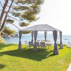 Tonnelle Santorini ardoise 4x3m, acier traité époxy. - Hespéride en promo chez Maxi Bazar Cannes à 189,00 €