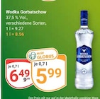 Wodka im Angebot bei GLOBUS in Mannheim Wodka Angebote von Gorbatschow bei GLOBUS Mannheim für 5,99 €