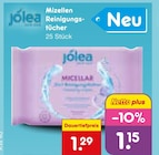 Mizellen Reinigungstücher von Jolea für 1,15 € bei Netto Marken-Discount im Angebot Mizellen Reinigungstücher von Jolea im aktuellen Netto Marken-Discount Prospekt
