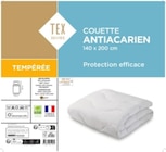 La couette anti-acariens tempérée - TEX HOME en promo chez Carrefour Montrouge à 26,24 €