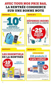 Catalogue Hyper U de la semaine 29, "LES PRIX BAS Spécial rentrée", page 2, 16/07/2025 - 10/08/2025 Prospectus Hyper U en cours, "LES PRIX BAS Spécial rentrée", page 2 sur 36