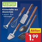 Küchenhelfer aus Akazienholz von Kesper im aktuellen Netto Marken-Discount Prospekt für 1,99 €
