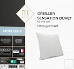 Oreiller sensation Duvet - TEX HOME en promo chez Carrefour Mulhouse à 14,24 €