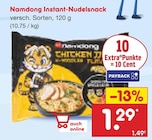 Instant-Nudelsnack im Netto Marken-Discount Prospekt Instant-Nudelsnack von Namdong im aktuellen Netto Marken-Discount Prospekt für 1,29 €