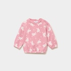 Sweat molletonné manches longues vieux rose bébé fille en promo chez La Halle Sweat molletonné manches longues vieux rose bébé fille dans le catalogue La Halle