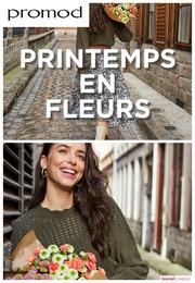 Catalogue Promod à La Pomponnette, avec 10 pages Prospectus Promod à La Pomponnette, "Printemps en fleurs", 10 pages, 23/03/2022 - 01/06/2022