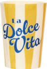 Gobelet Dolce Vita La Dolce Vita - Bazarland à Chambéry Gobelet Dolce Vita La Dolce Vita en promo chez Bazarland Chambéry à 1,29 €
