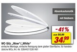 WC-Sitz „Wow“/„White“ Angebote bei toom Baumarkt Recklinghausen für 34,99 €